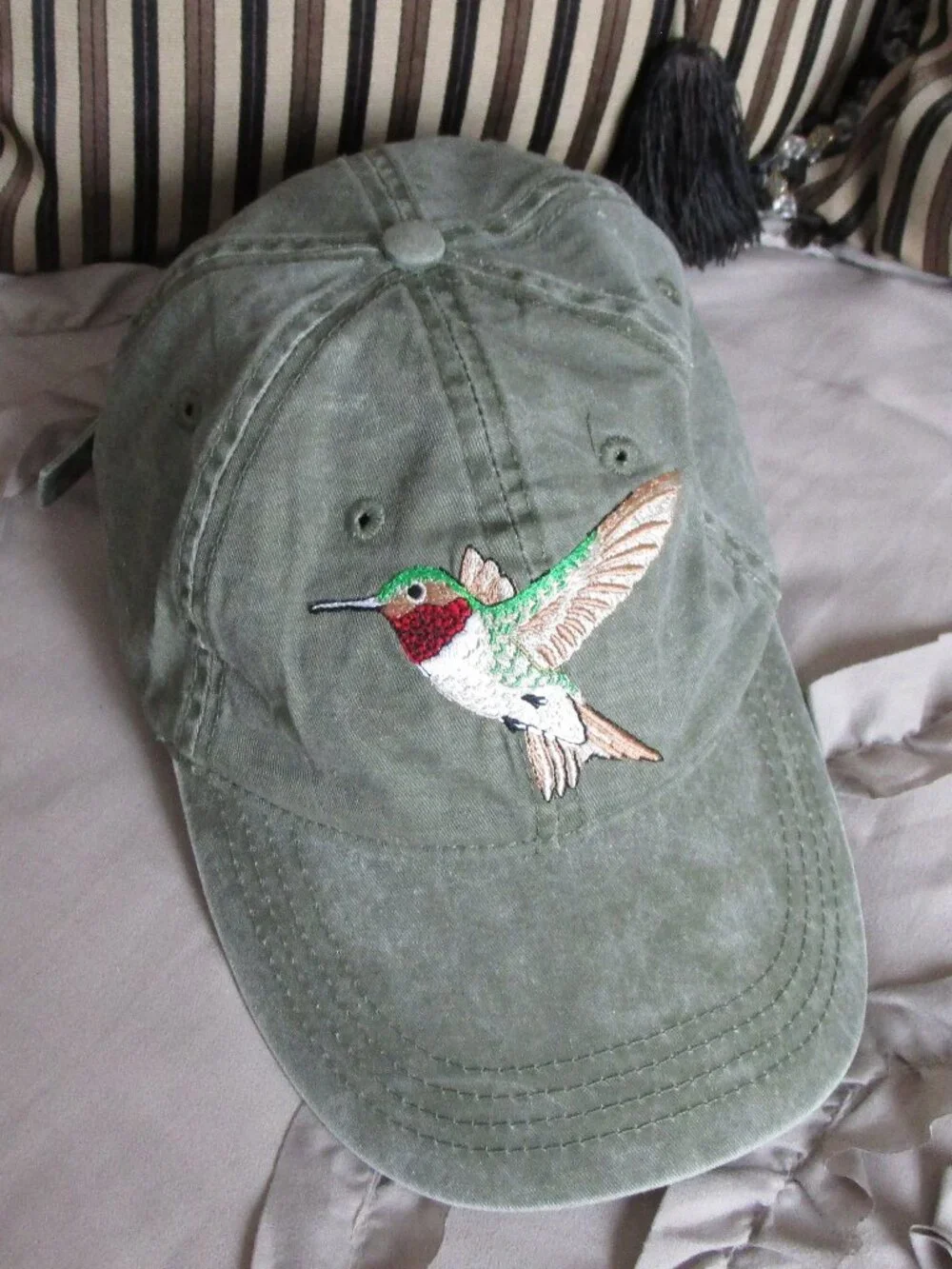 embroidered cotton ball cap